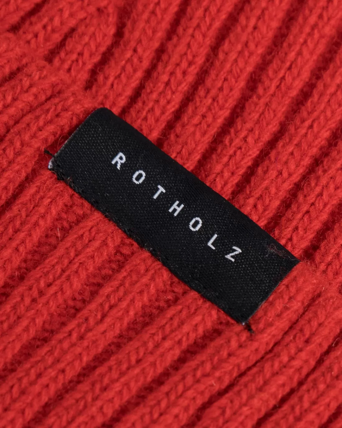 Rotholz Strickwaren | Mützen-Kurze Mütze Wollmix Ripp -