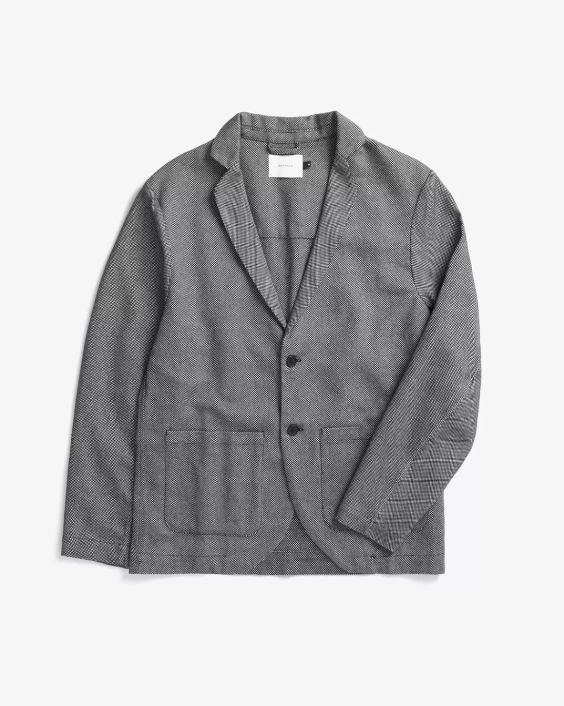 Rotholz Jacken & Mäntel | Jacken & Mäntel-Workwear Blazer Aus Bio Canvas Schwarz Kariert